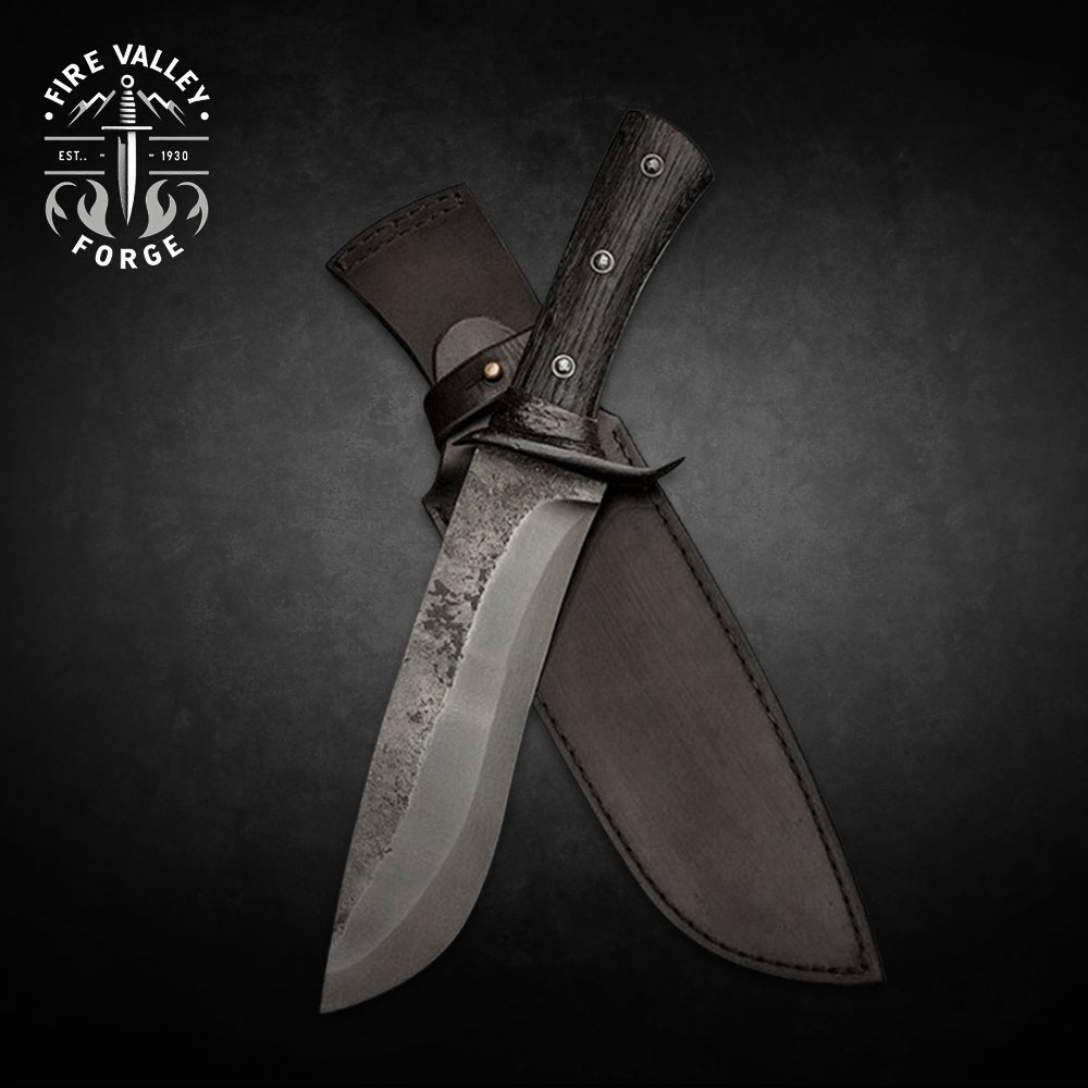 The Forge Master: Full-Tang Hunting Bowie Knife for Ultimate Durability by Fire Valley Forge